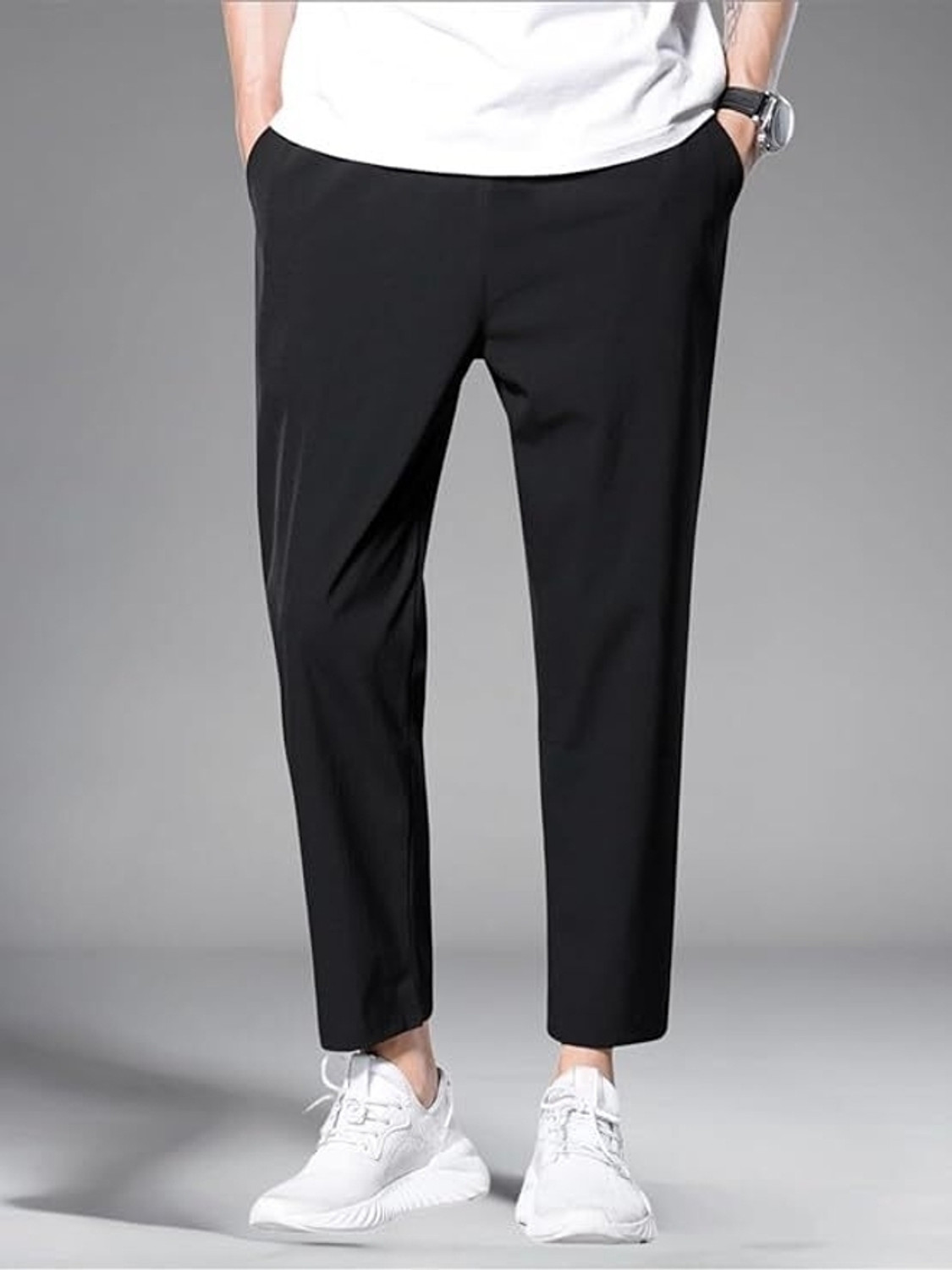 mahankmk Men Black Track Pants - Image 1