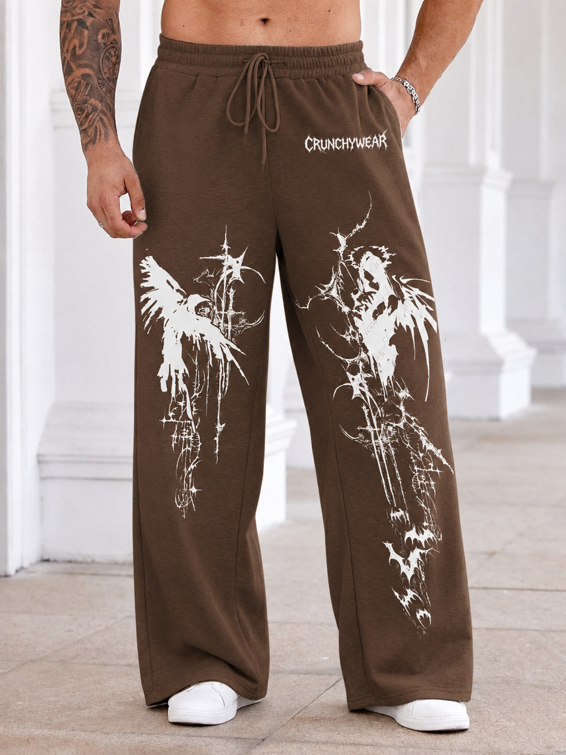 Image of Pronk Men & Women Striped Beige Track Pants