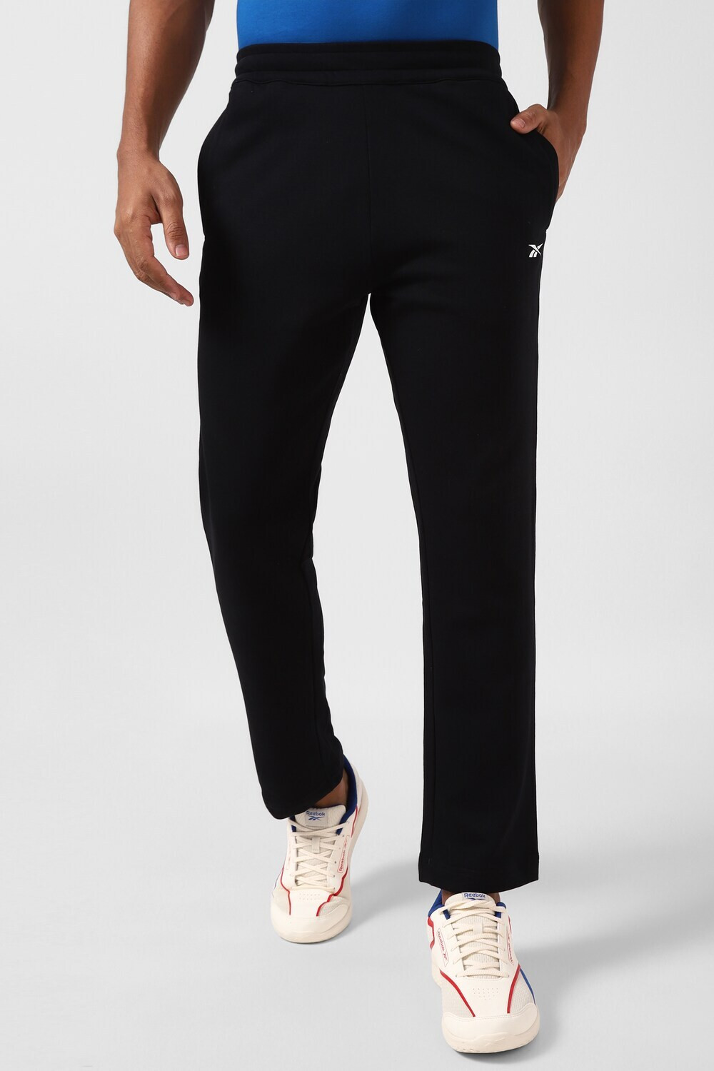 Image of REEBOK Men Printed Black Track Pants