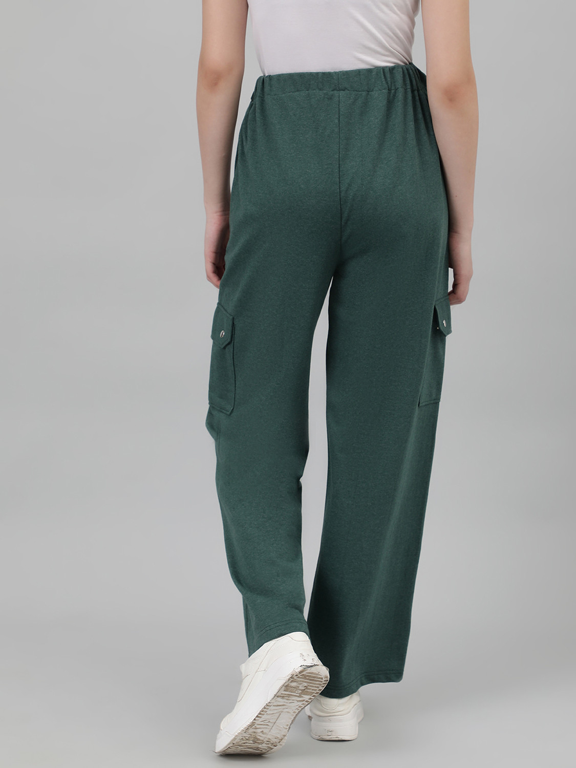 Image of KOTTY Women Solid Dark Green Track Pants