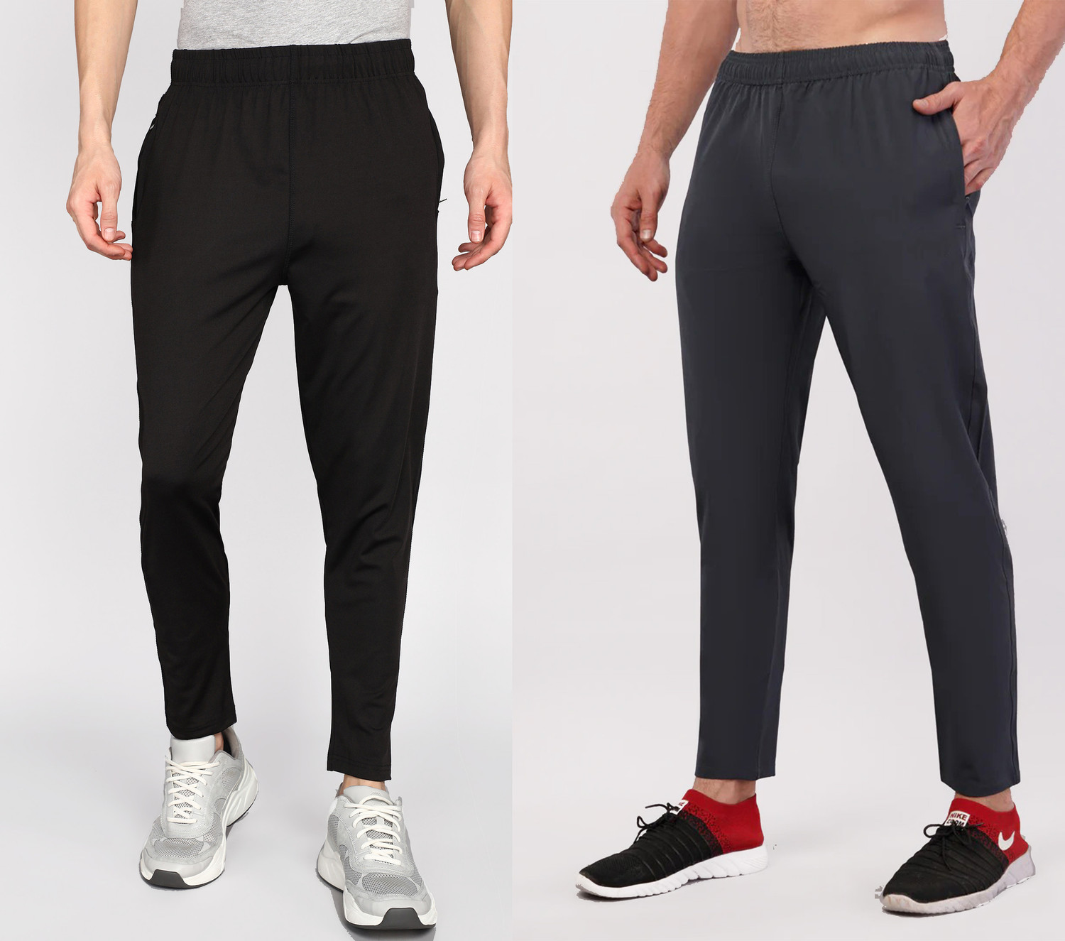 Image of CornerKick Men Solid Dark Blue Track Pants