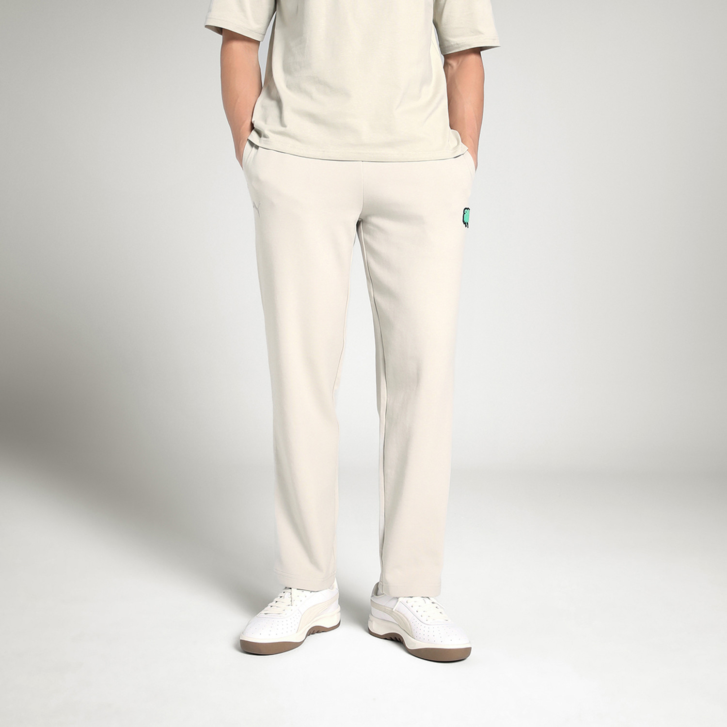 Image of PUMA Men Solid Grey Track Pants