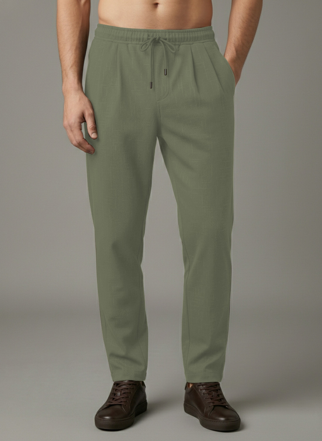 Image of Suzaro Pack of 2 Men Striped Blue, Grey Track Pants
