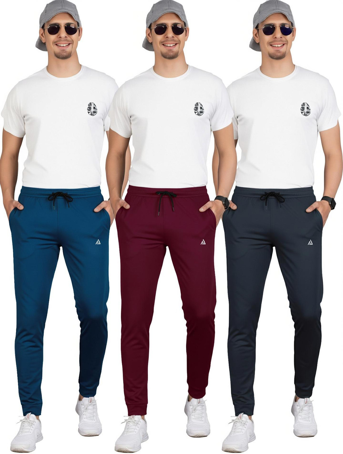 Image of AEROPOSTALE Men Checkered Beige Track Pants