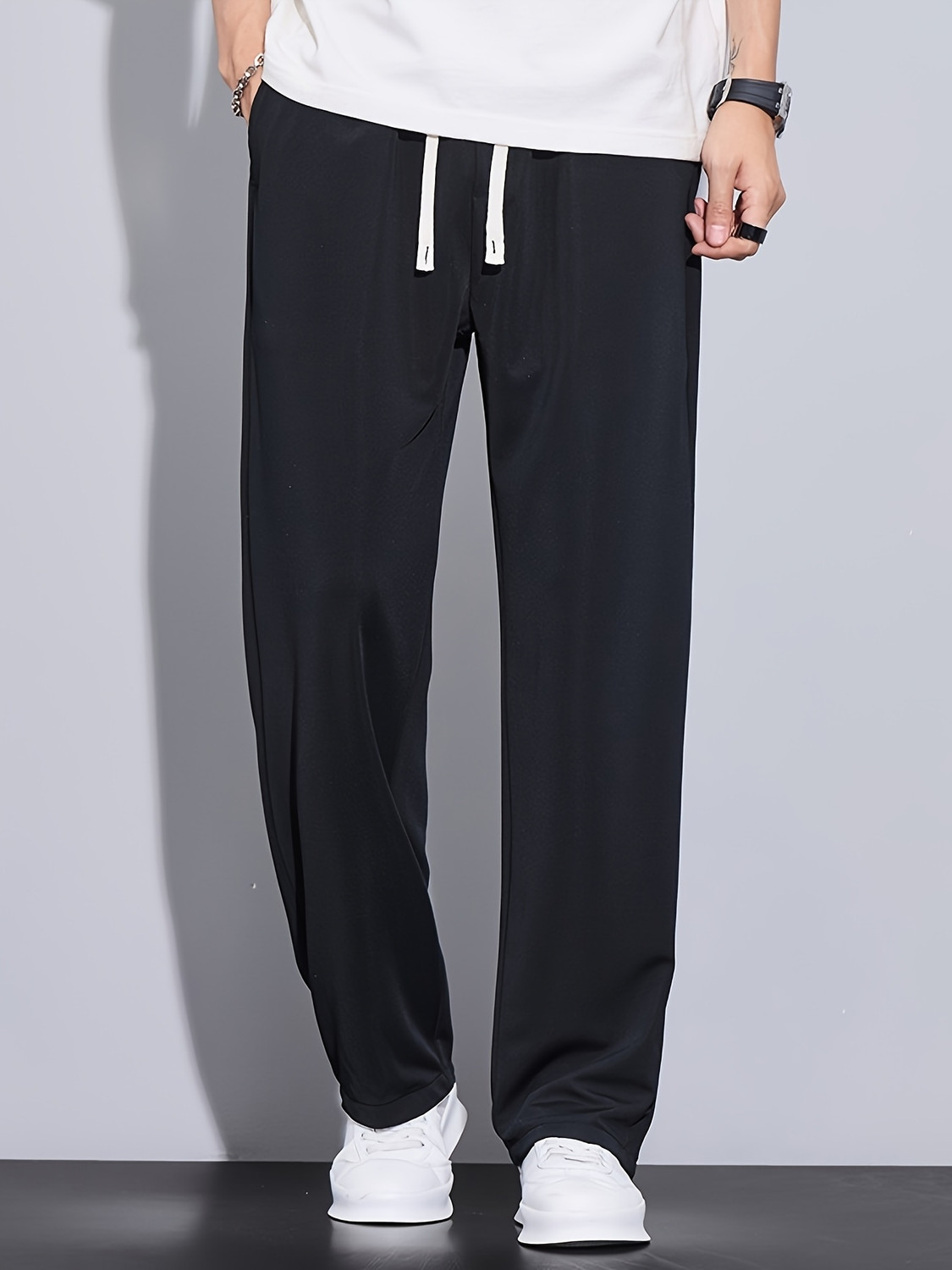 Image of Suzaro Men Striped Blue Track Pants