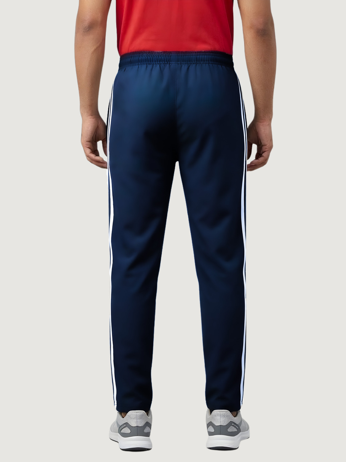 Image of Rathai Men Striped Dark Blue Track Pants
