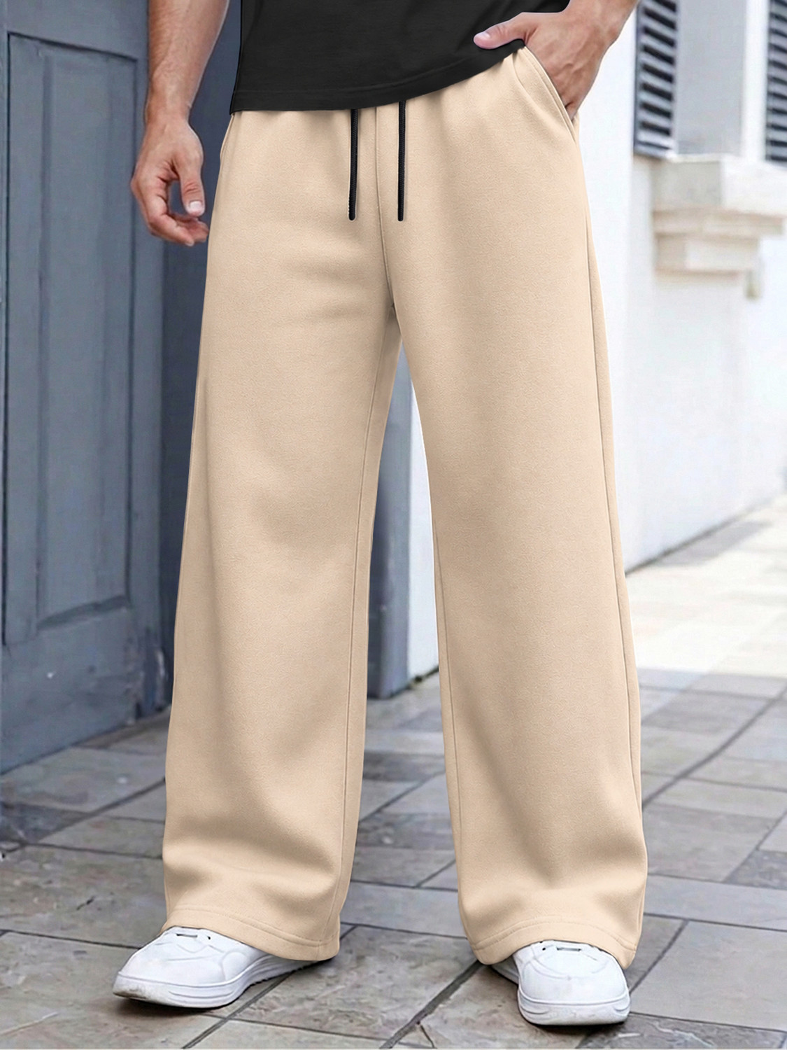 Viktor Men Beige Track Pants - Image 1