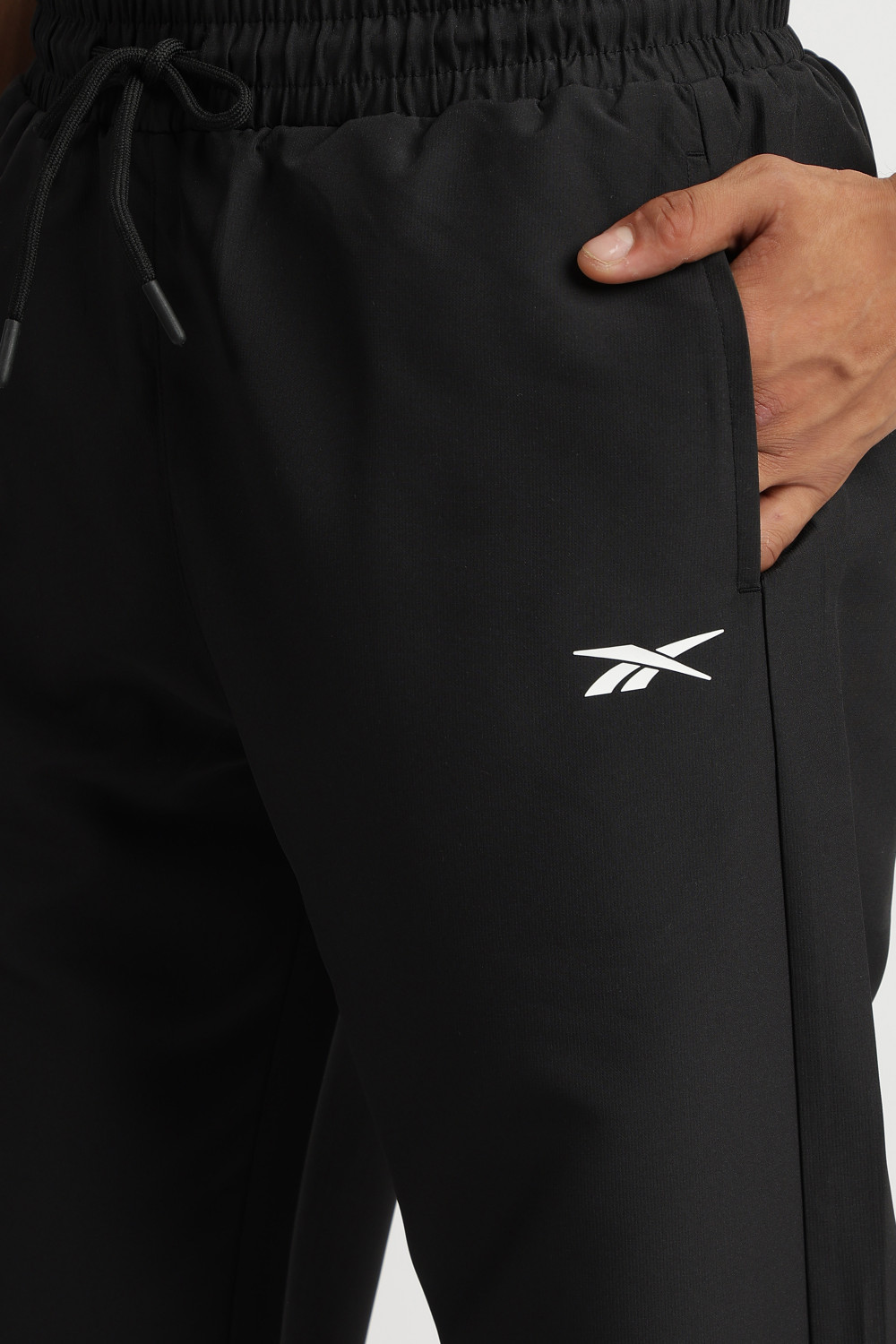 Image of REEBOK Men Printed Black Track Pants