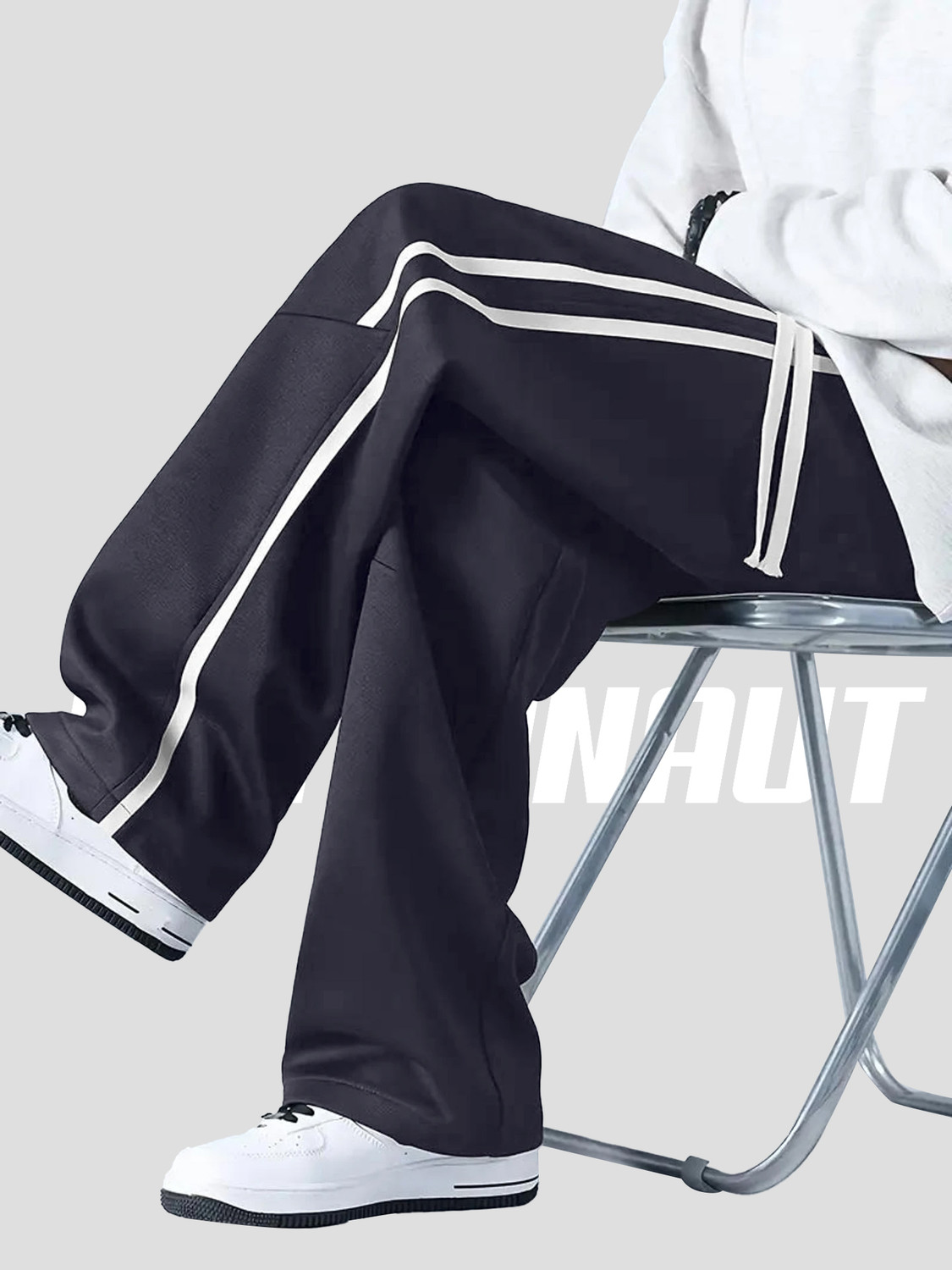 Image of METRONAUT Striped Men Multicolor Track Pants