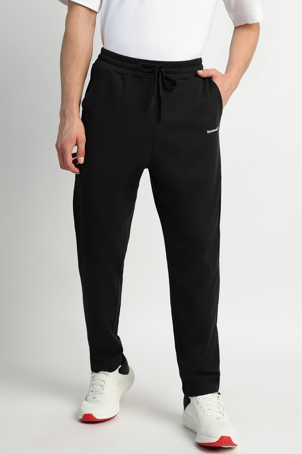 Image of REEBOK Men Printed Black Track Pants