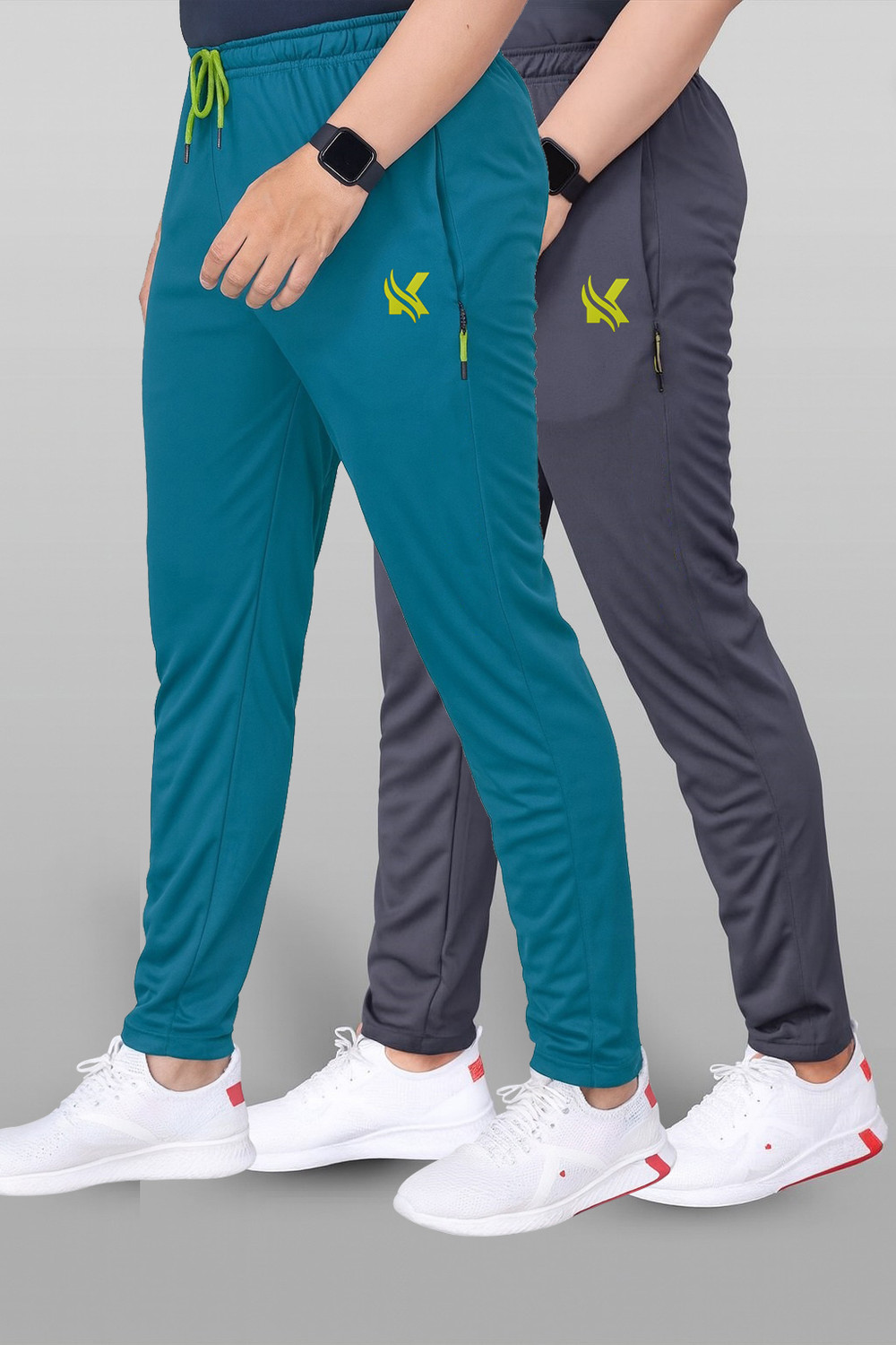 Image of GEECOT Men Solid Black Track Pants