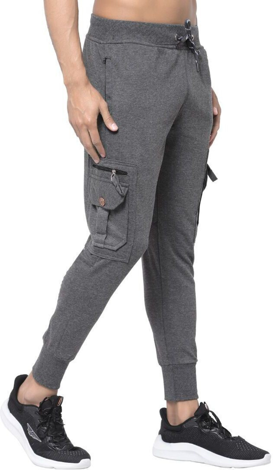 Image of UZARUS Men Printed Brown Track Pants