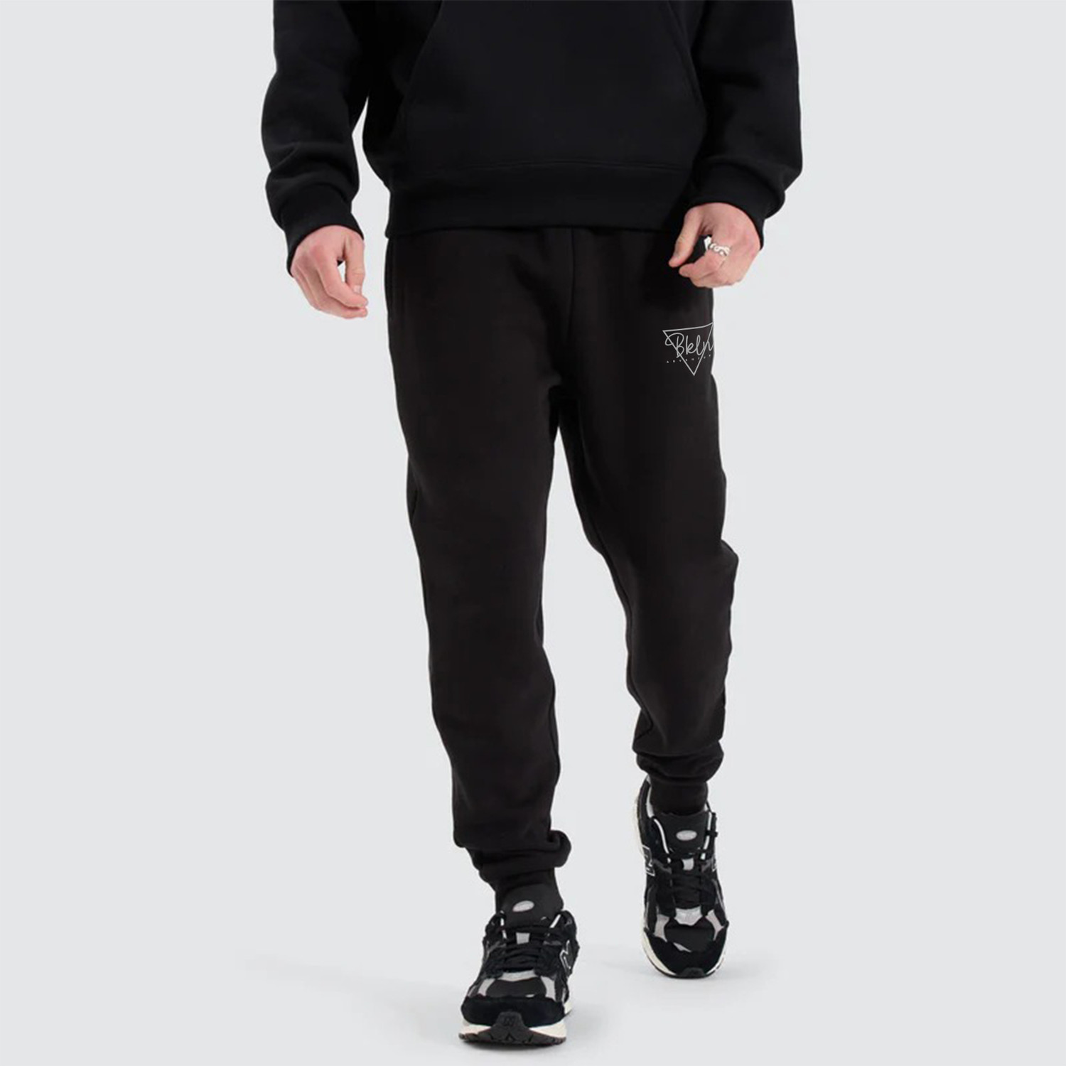Image of CornerKick Men Solid Dark Blue Track Pants