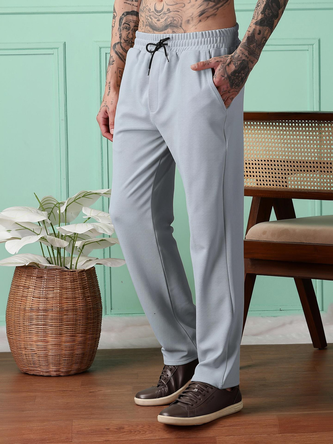 Image of METRONAUT Striped Men Black Track Pants