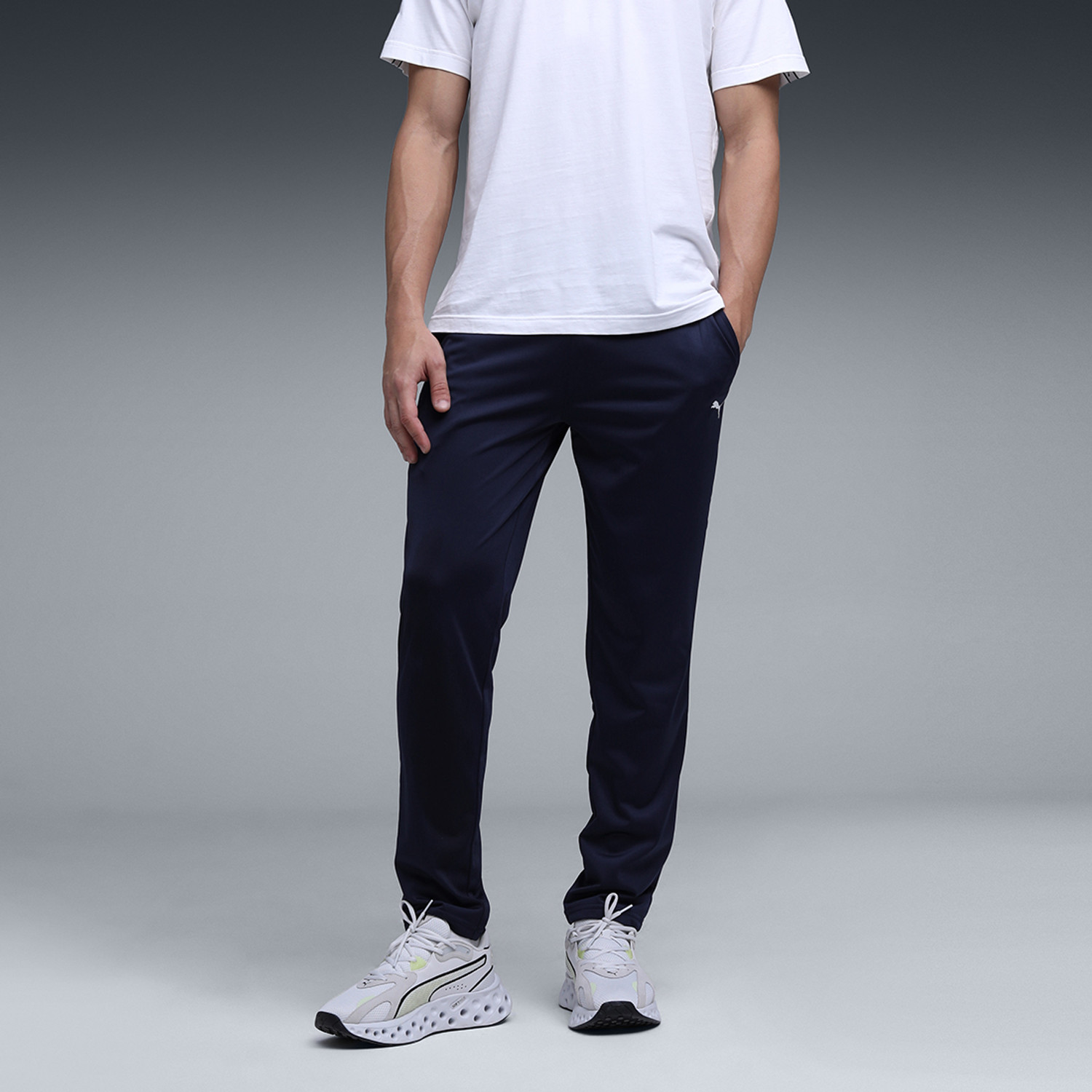 Image of Bonkers Corner Solid Men Blue Track Pants () Men Solid Blue Track Pants