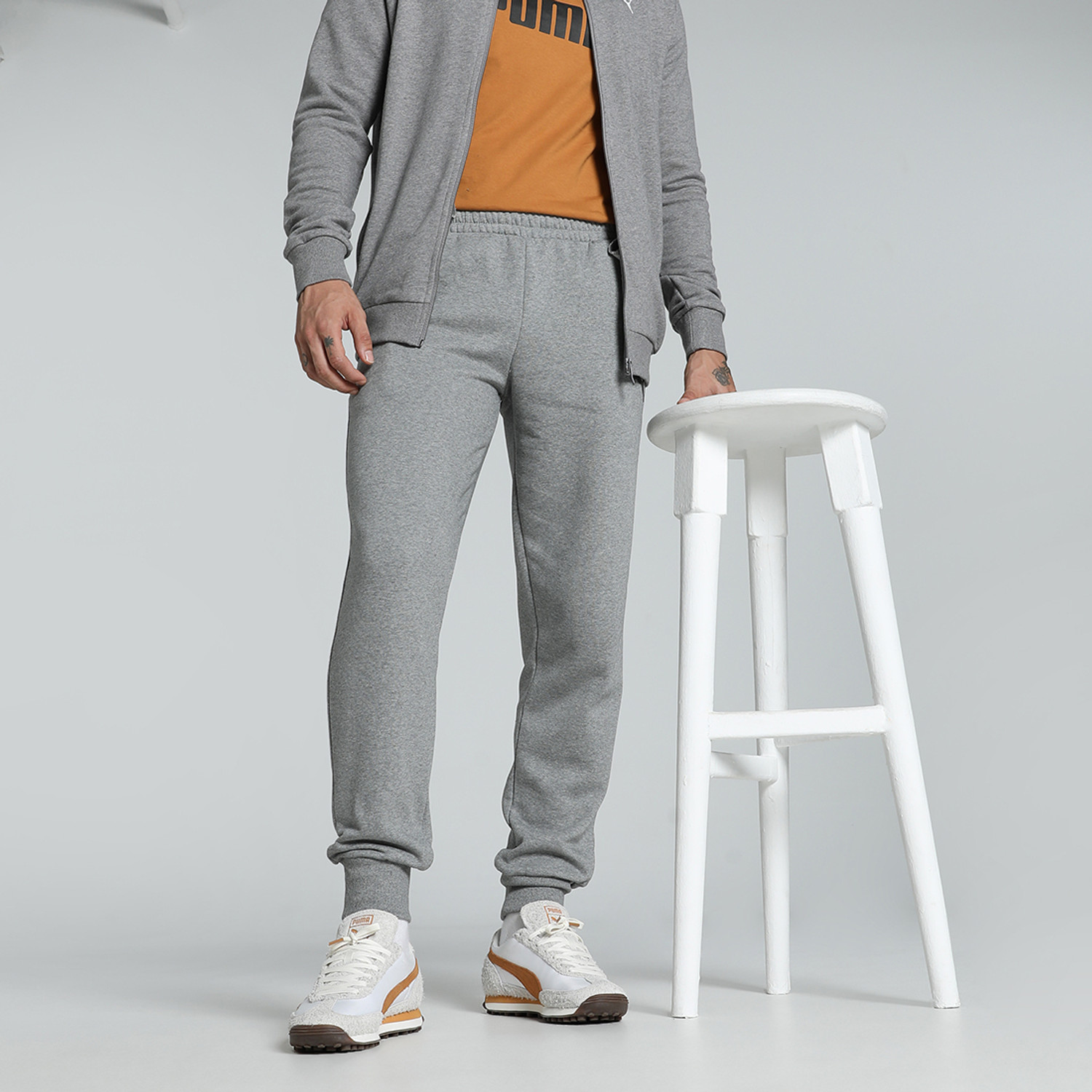 Image of PUMA Men Solid Black Track Pants