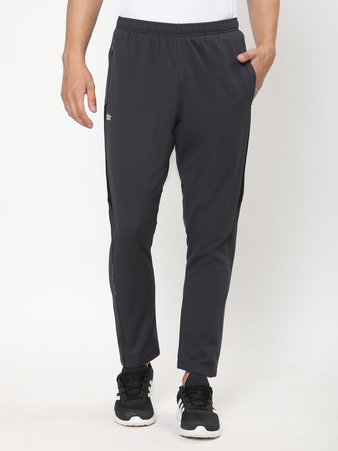 Image of DIDA Men Solid Grey Track Pants
