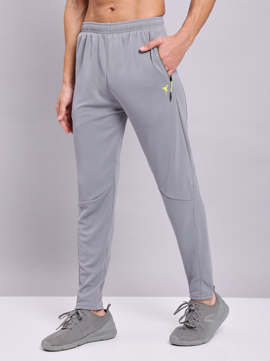 TECHNOSPORT Solid Men Grey Track Pants