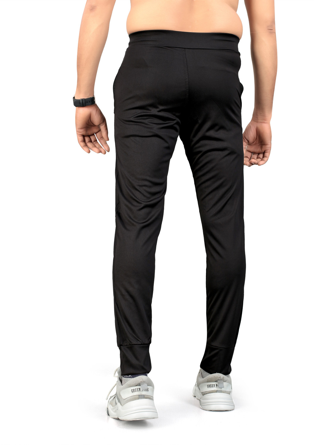 Image of Fruzis Fashion Pack of 2 Men Striped Black, Blue Track Pants