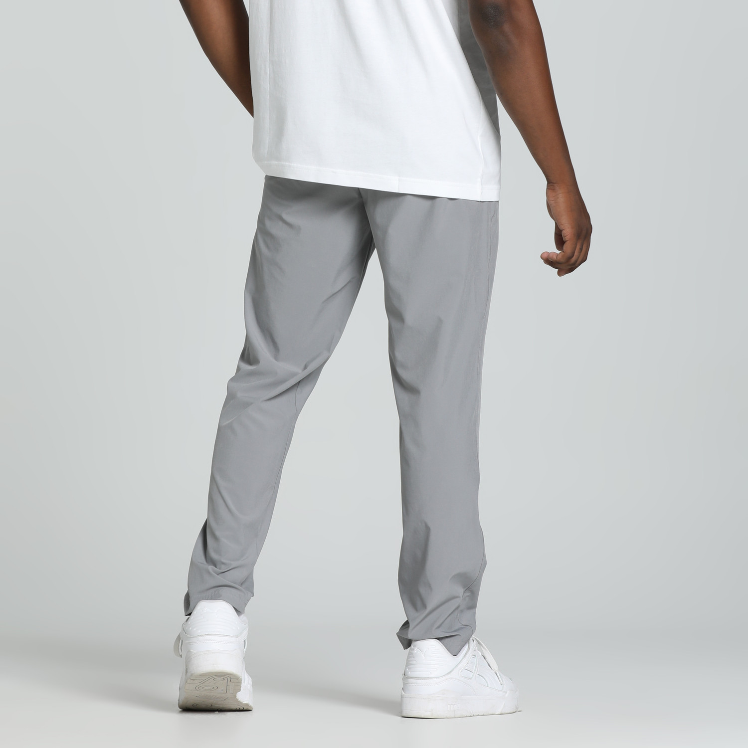 Image of PUMA Men Solid Grey Track Pants