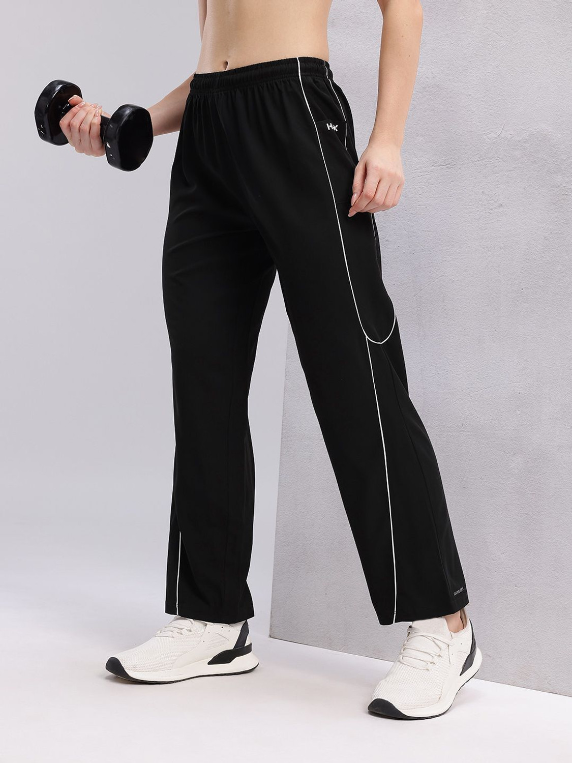 Image of HRX by Hrithik Roshan Women Solid Beige Track Pants