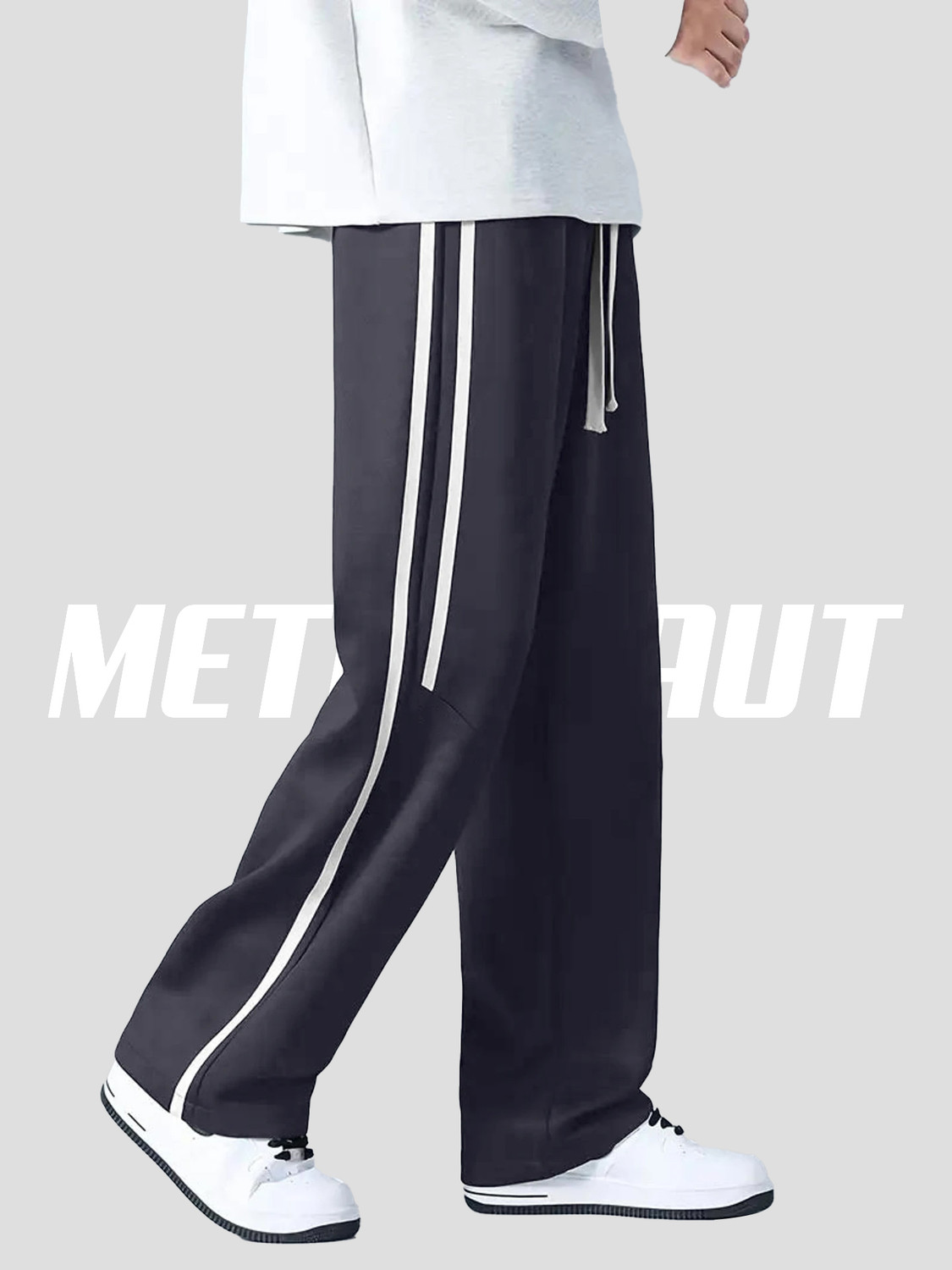 Image of METRONAUT Striped Men Multicolor Track Pants