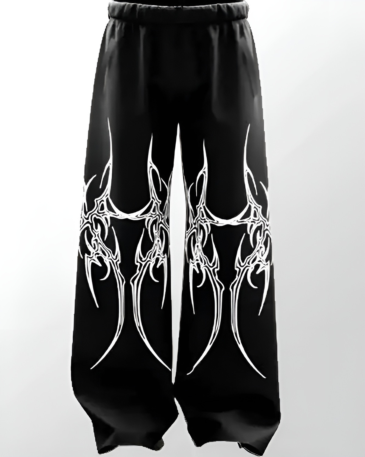 Image of RASKELYBAX Men Printed Black Track Pants