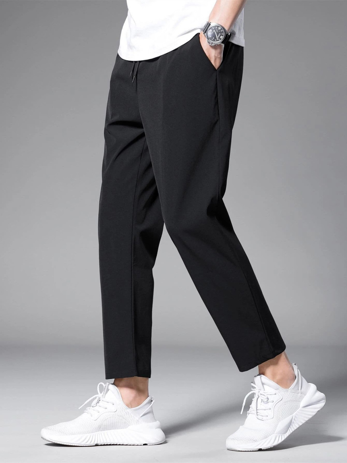 Image of HouseOfCommon Men & Women Solid Black Track Pants