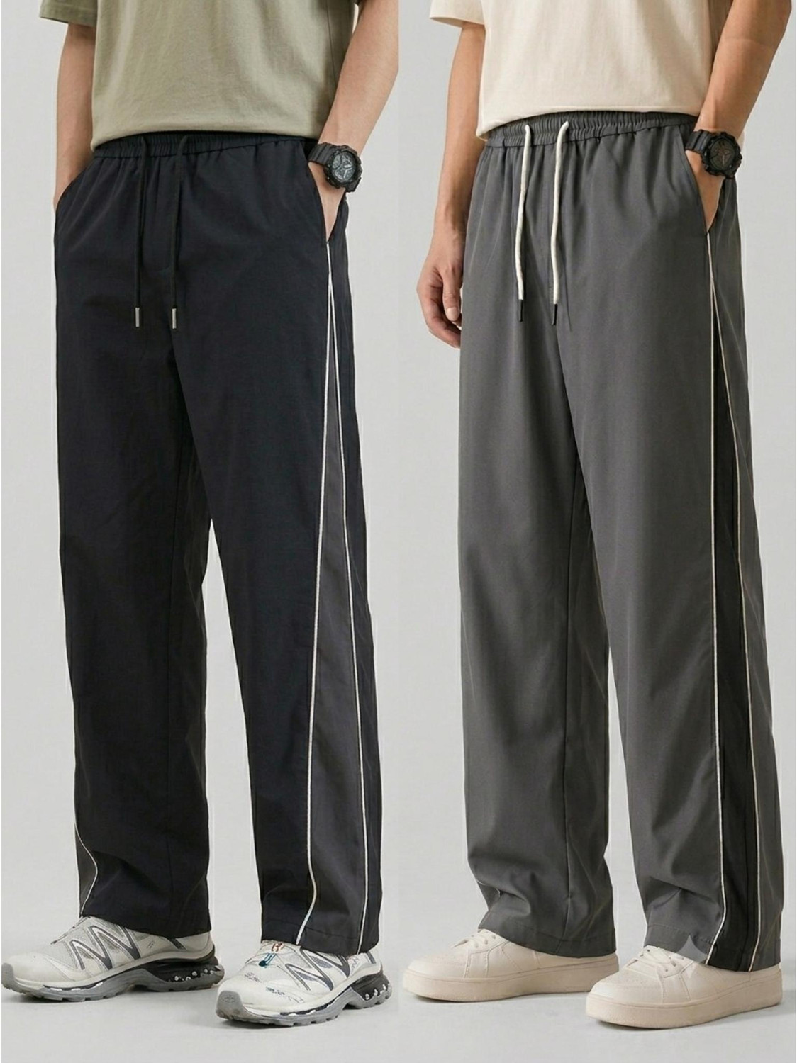 Blacktail Men 2-Pack Striped Track Pants - Image 1