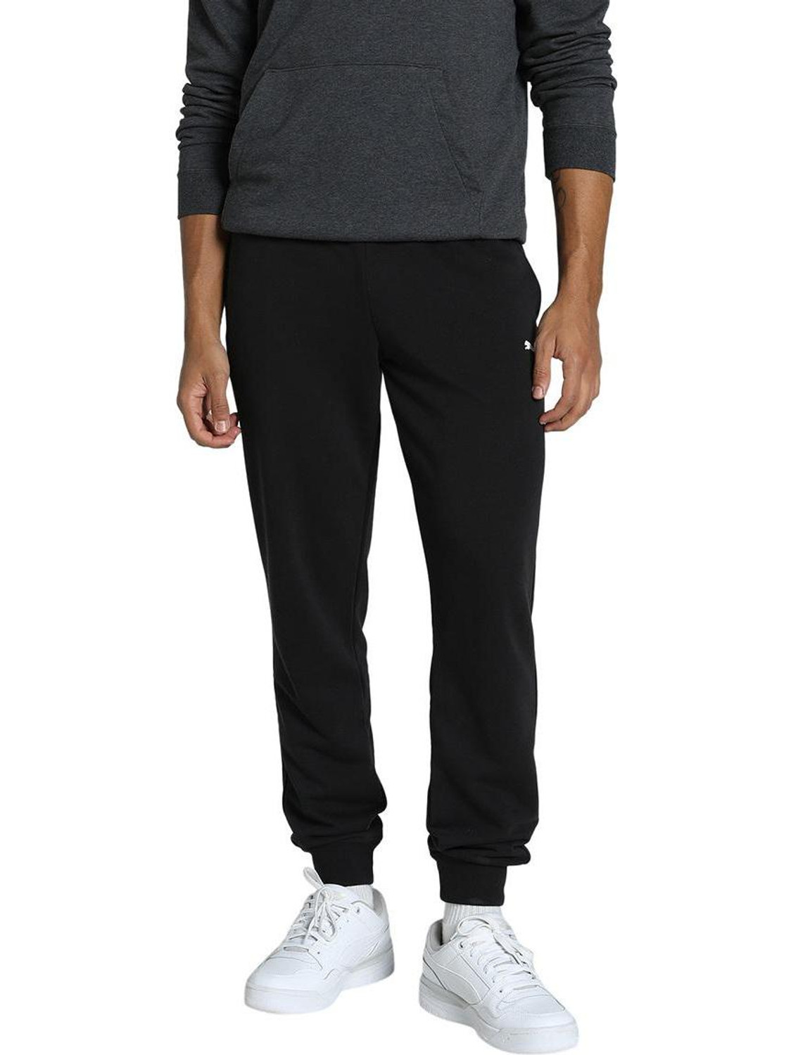 Image of PUMA Men Solid Black Track Pants