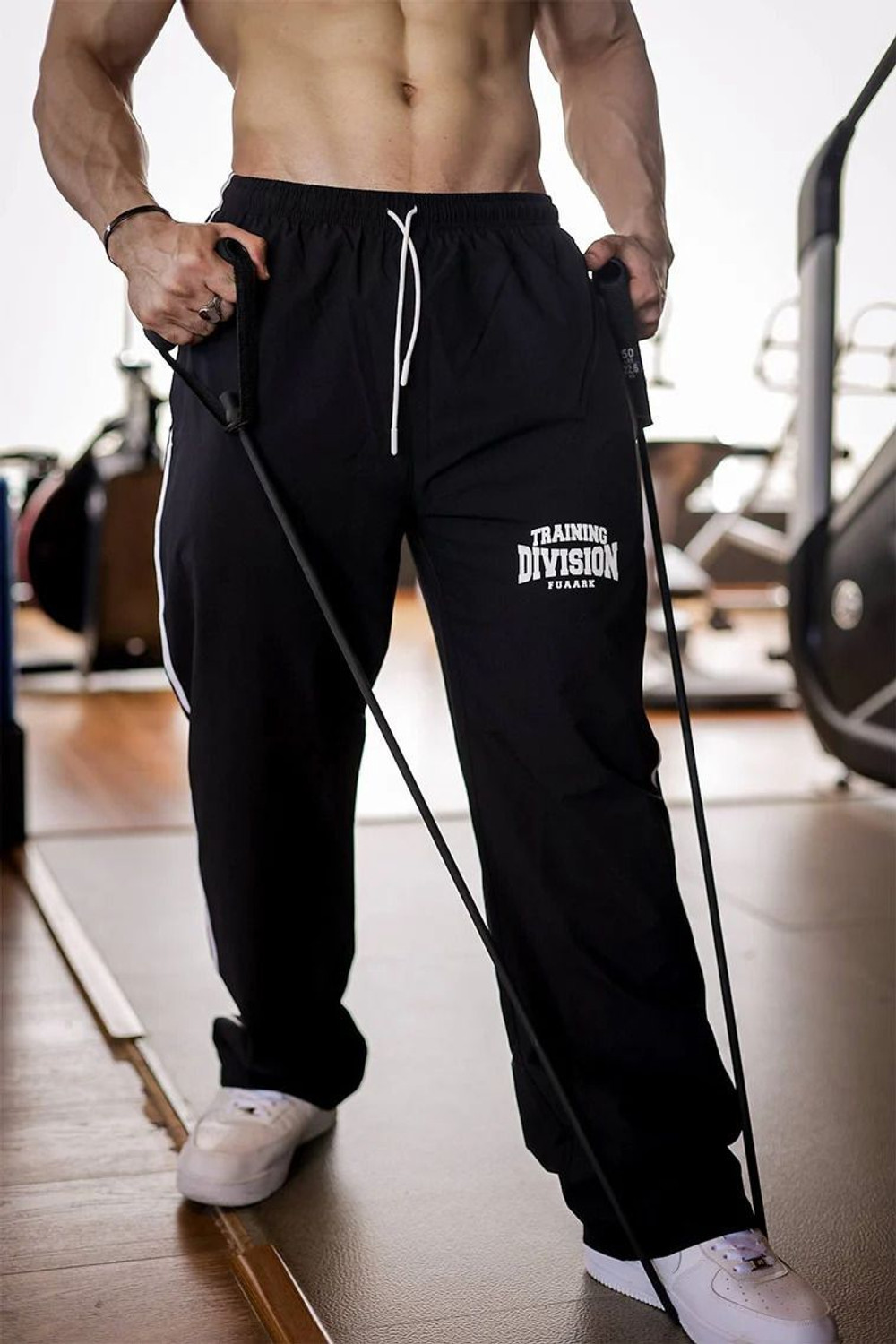 Image of FuaarK Men Solid Blue Track Pants