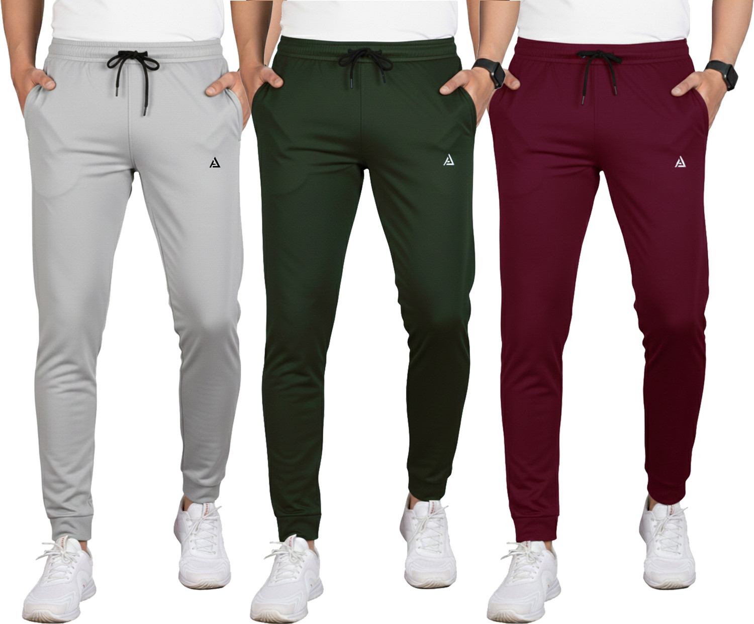 Image of AEROPOSTALE Men Checkered Beige Track Pants