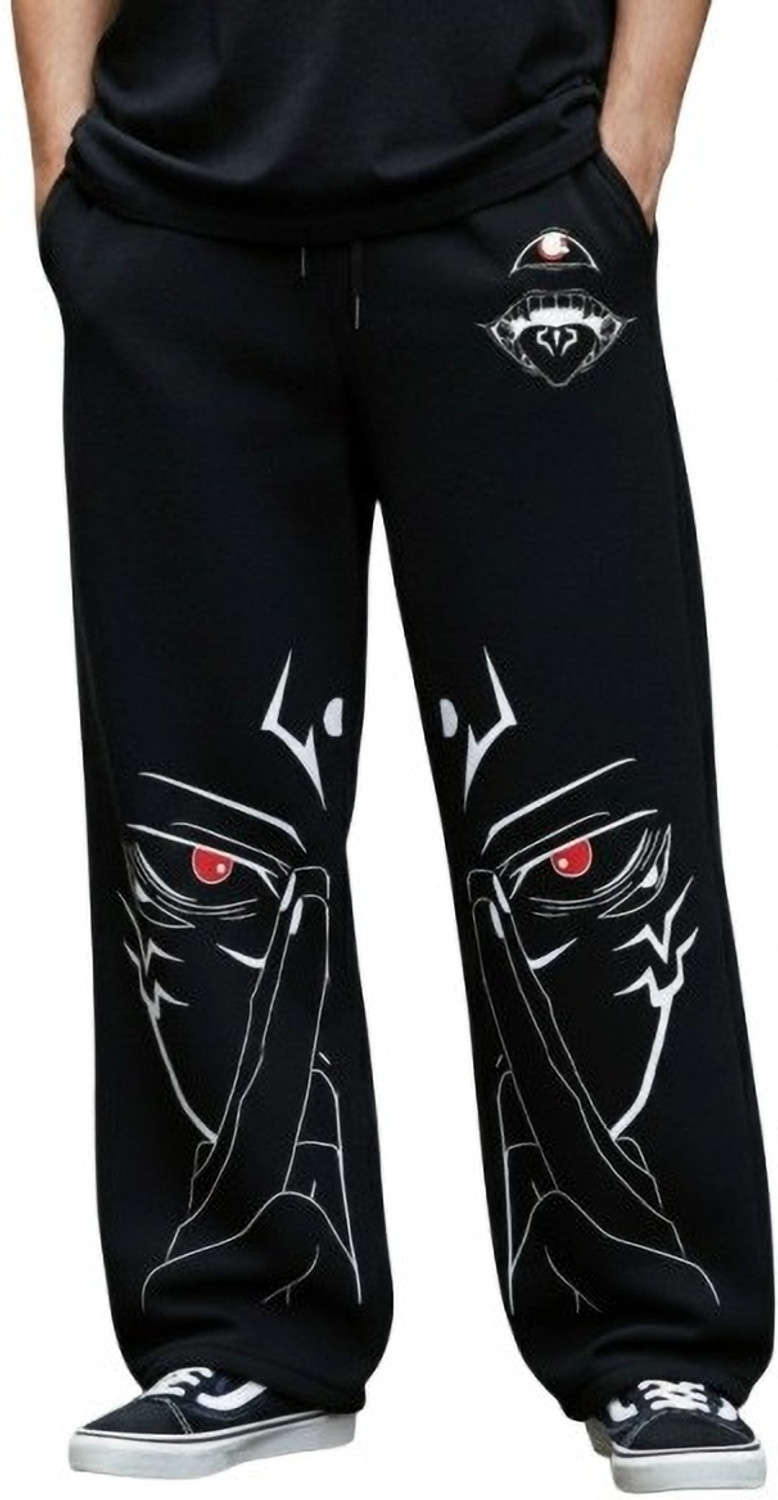 Image of Laitinen Men Printed Black Track Pants