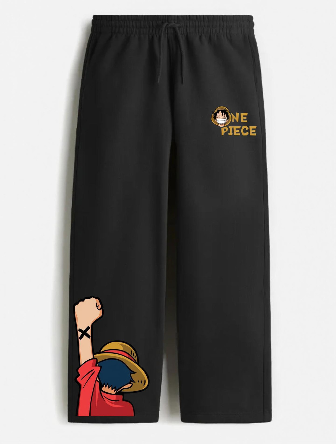 EpicApparel Men Black Graphic Print Track Pants - Image 1