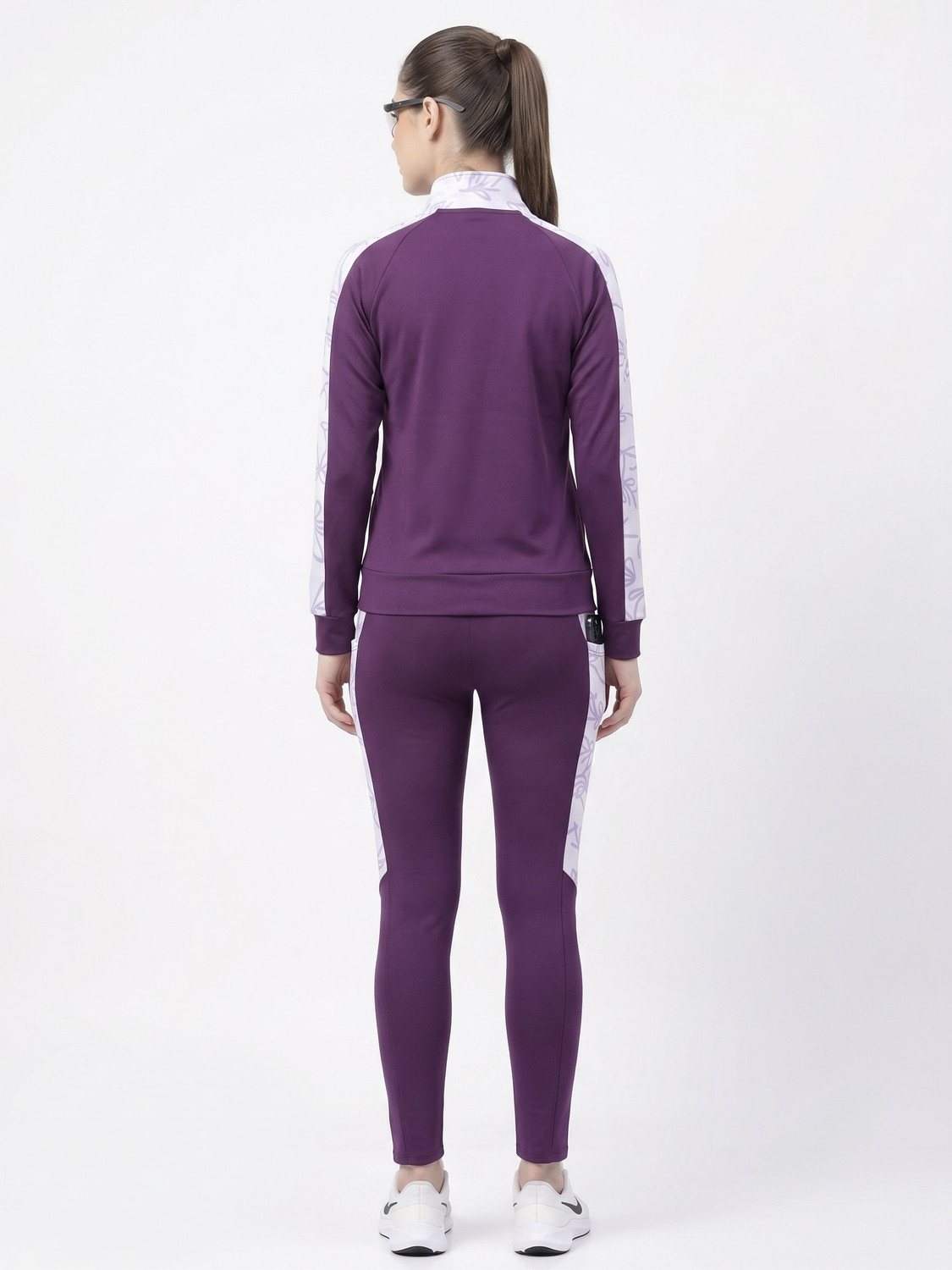 Image of benzos Graphic Print, Colorblock Women Track Suit