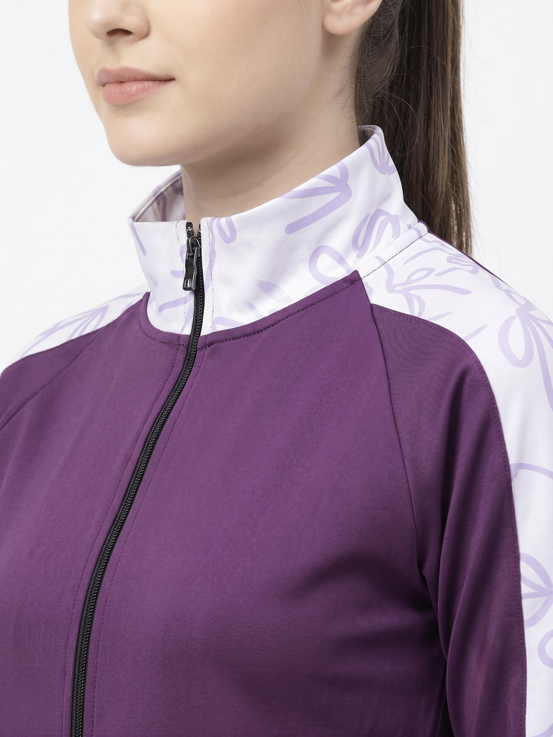 Image of benzos Graphic Print, Colorblock Women Track Suit