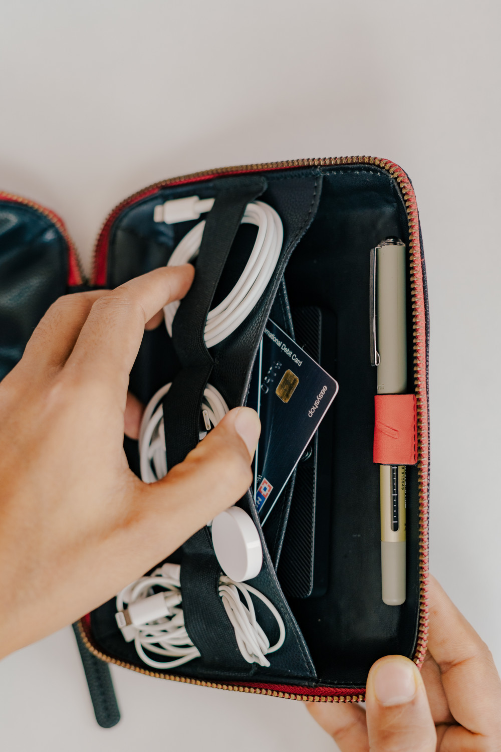Image of OBLIQUE Sally Tech Pouch | Travel Organizer for Electronic Accessories & Gadgets (Black)