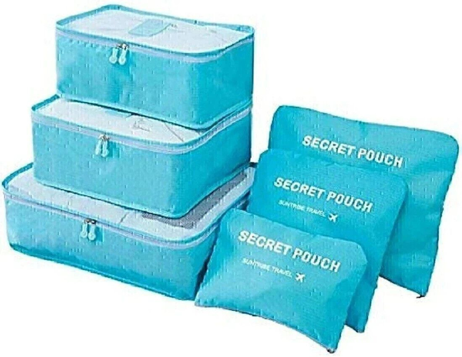 Image of BAGLIX Travel Organizer Bags Set of 6 | Packing Cubes for Luggage & Suitcase B70 (Black)