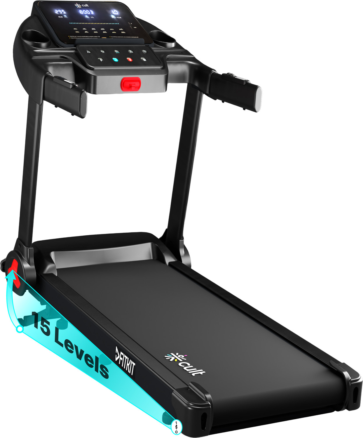 Image of FITKIT by Cult PowerRun96Auto BLDC Treadmill 5.5HP | 120 Kg Weight Support | Home Use Treadmill