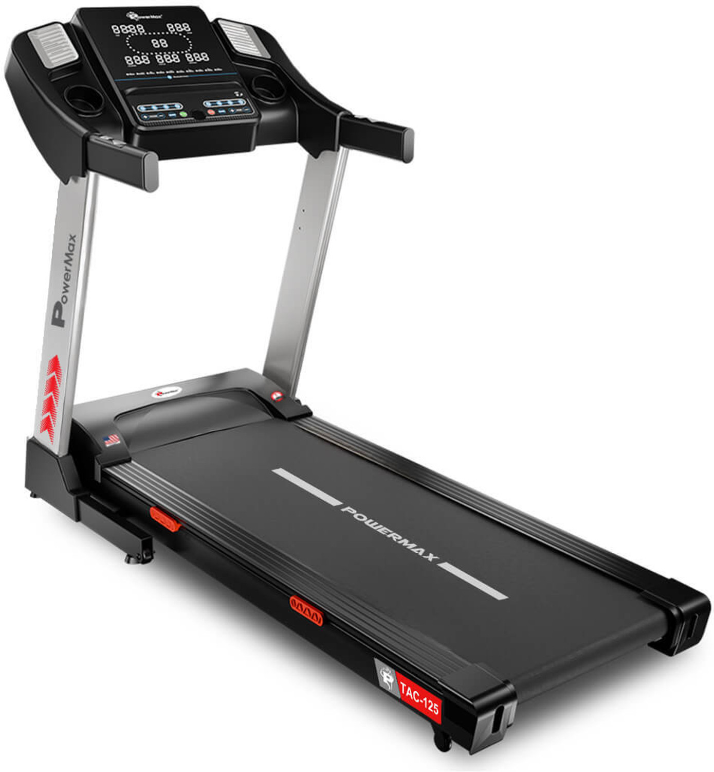 Image of Powermax Fitness TAC-125 5HP Motorised AUX Connection Heart Rate Sensor, Home Use Treadmill