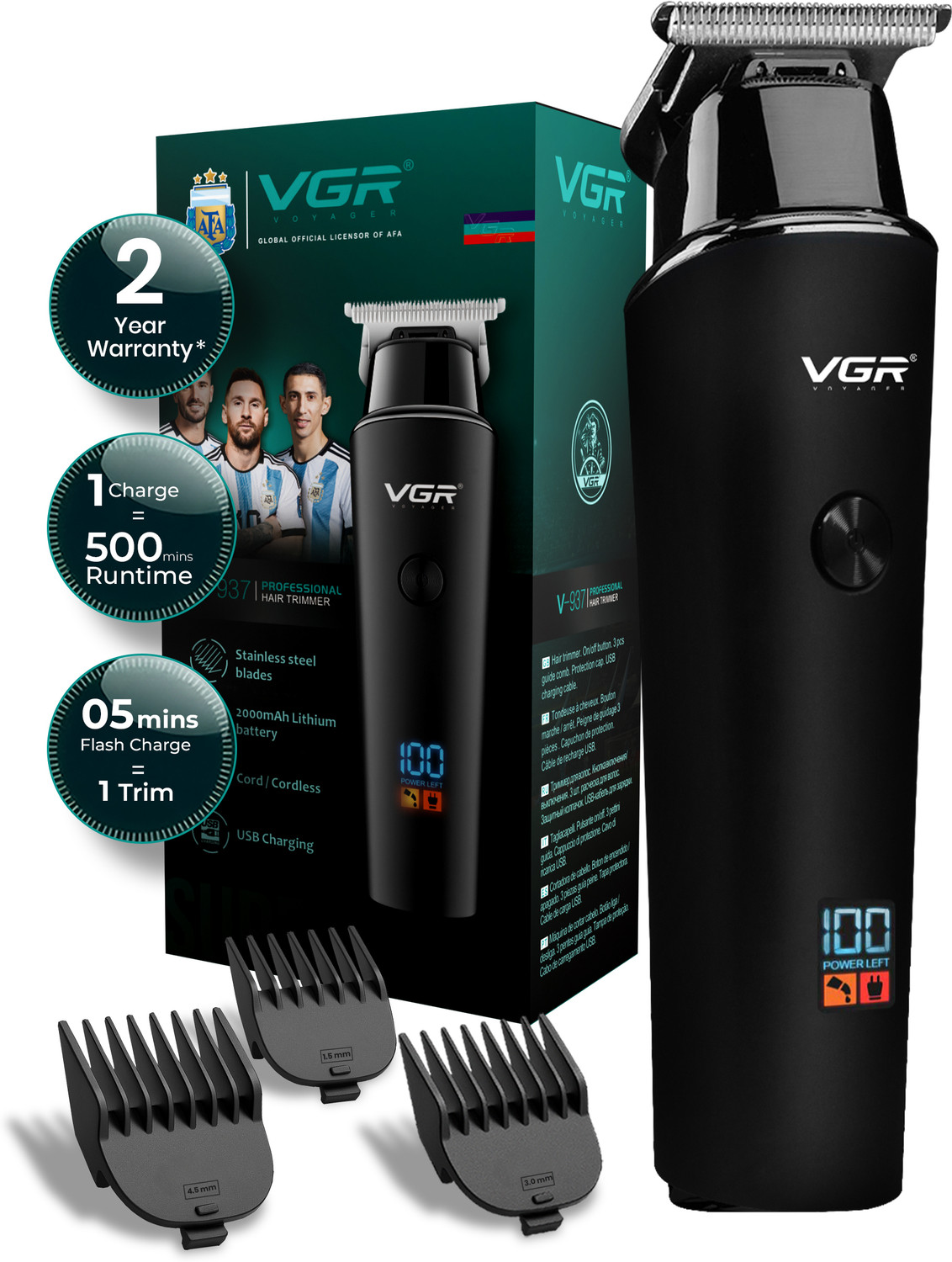 VGR V-937 Professional Hair Trimmer - Image 6