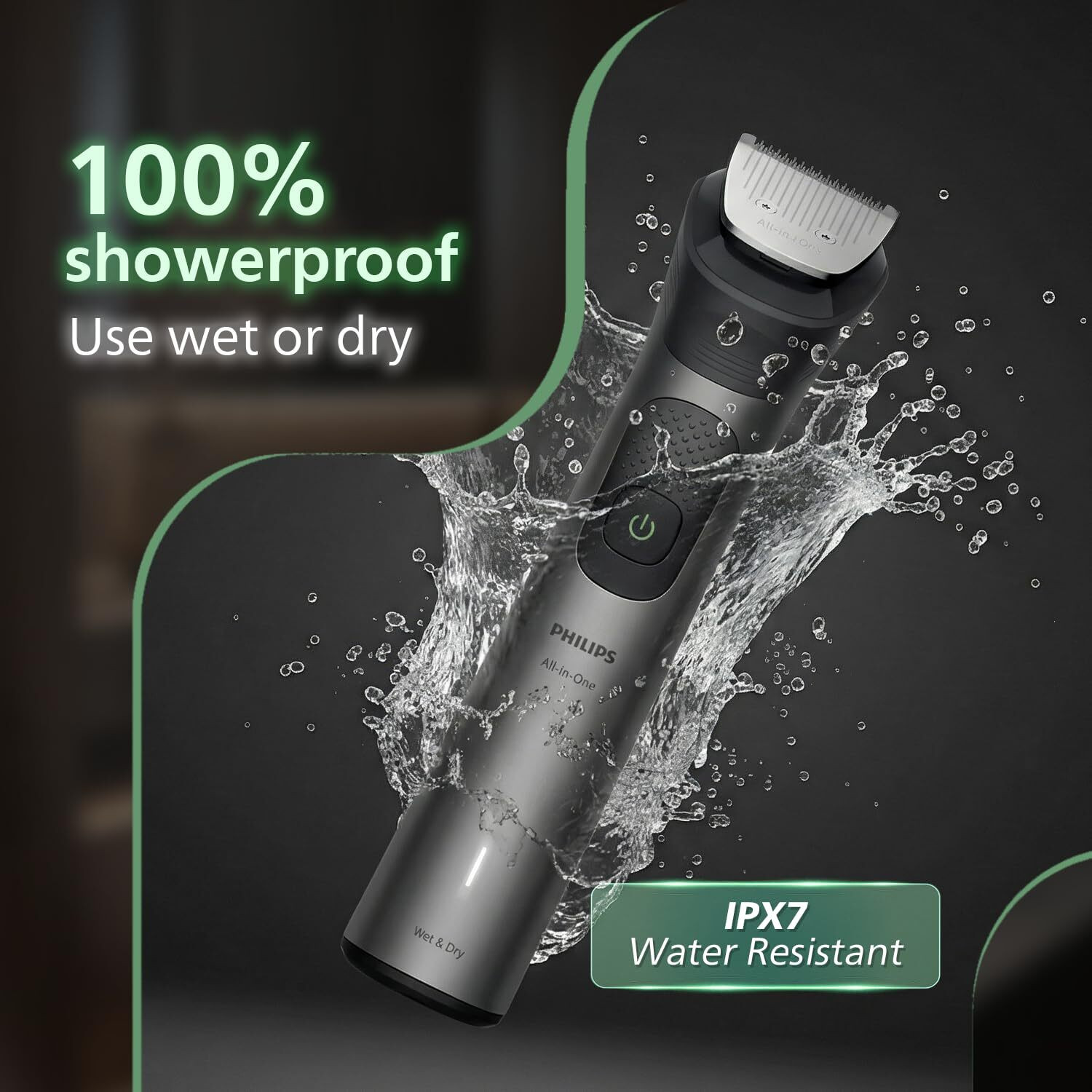 Image of PHILIPS Ultimate Precision | BeardSense Technology- Scans 125x /sec, adapts to density Fully Waterproof Grooming Kit 120 min Runtime 11 Length Settings (Silver)