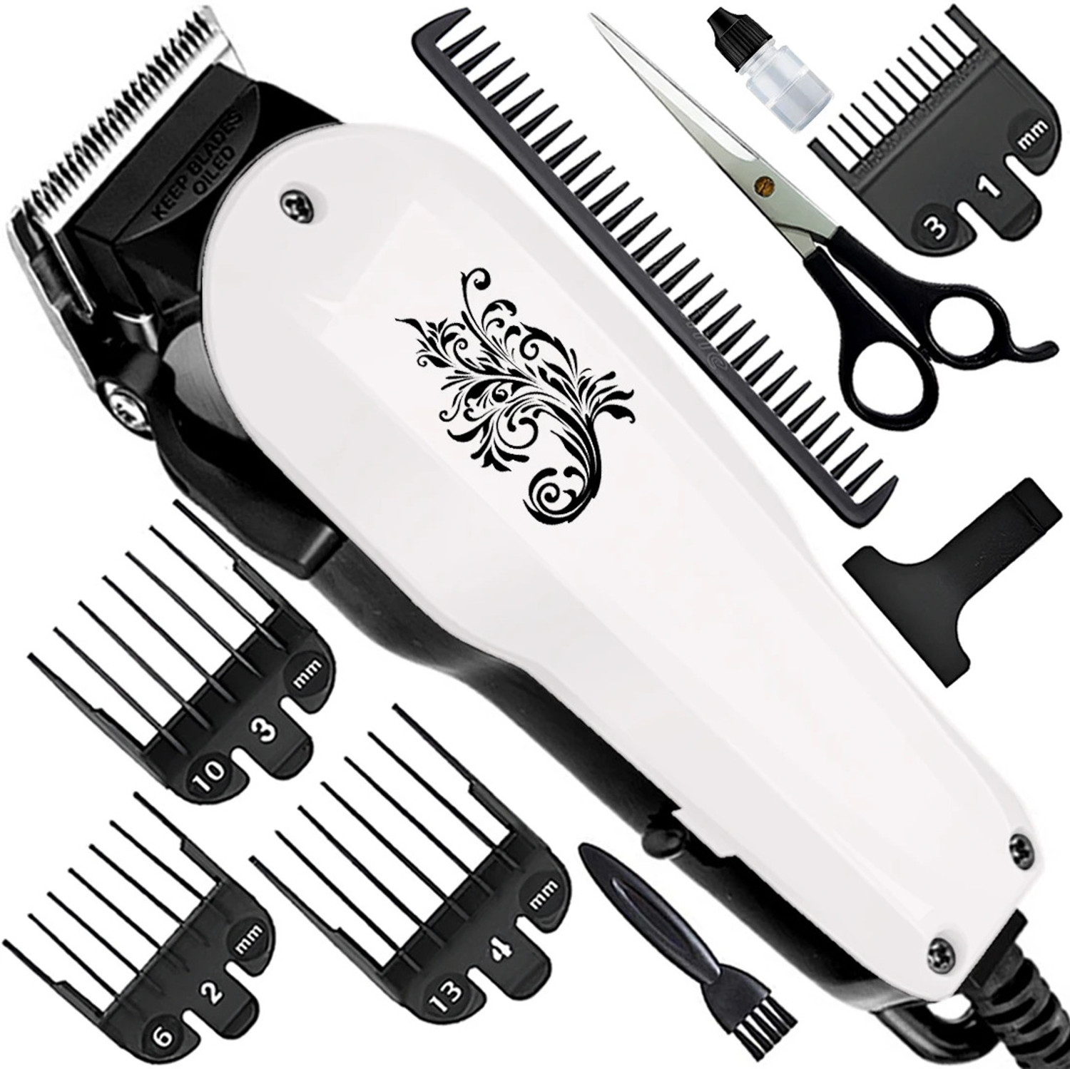 Image of KEMMIE inchKM inch 809A Trimmer 240 min Runtime 4 Length Settings (White)