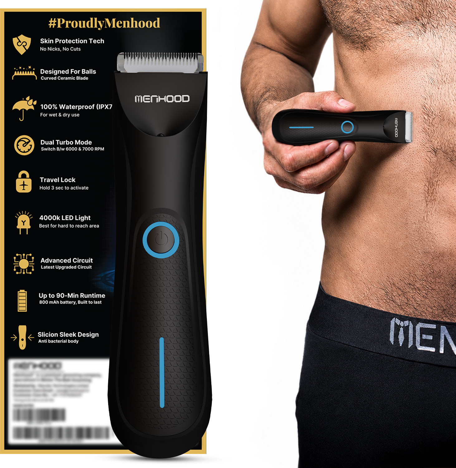 MENHOOD Grooming Trimmer Mini for Men, Waterproof, Cordless, Upto 90 Min Run-Time Fully Waterproof Trimmer 90 min  Runtime 6 Length Settings Price in India - Buy MENHOOD Grooming Trimmer Mini for Men, Waterproof, Cordless, Upto 90 Min Run-Time Fully Waterproof Trimmer 90 min  Runtime 6 Length Settings online at Flipkart.com