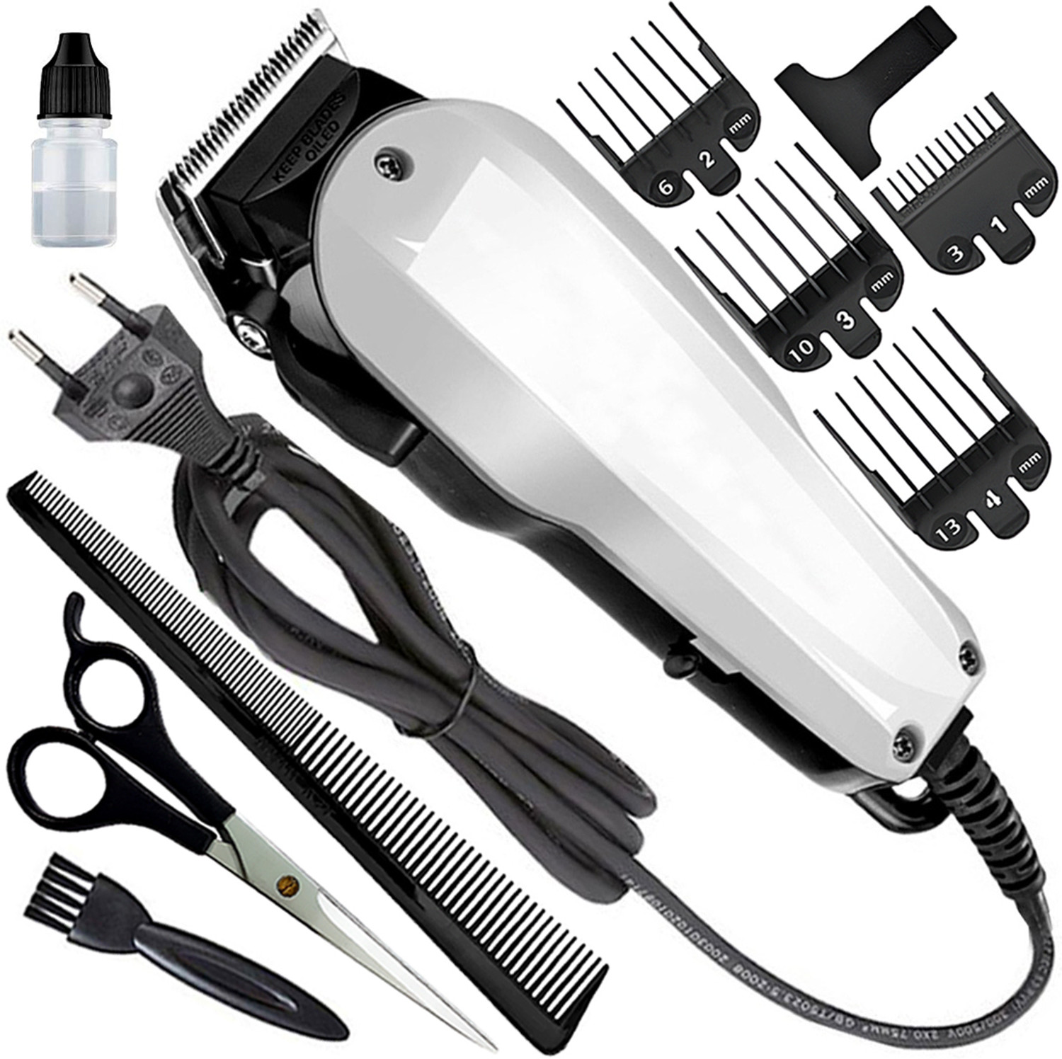 QGS G2 Adjustable Titanium Wired Powerful Hair Clipper High Quality Beard Moustache Trimmer 0 min Runtime 10 Length Settings