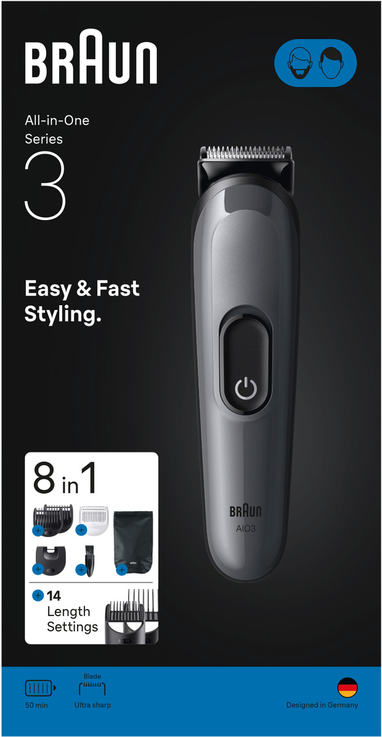 Image of Braun BT5240 Fully Waterproof Trimmer 100 min Runtime 39 Length Settings (Black)