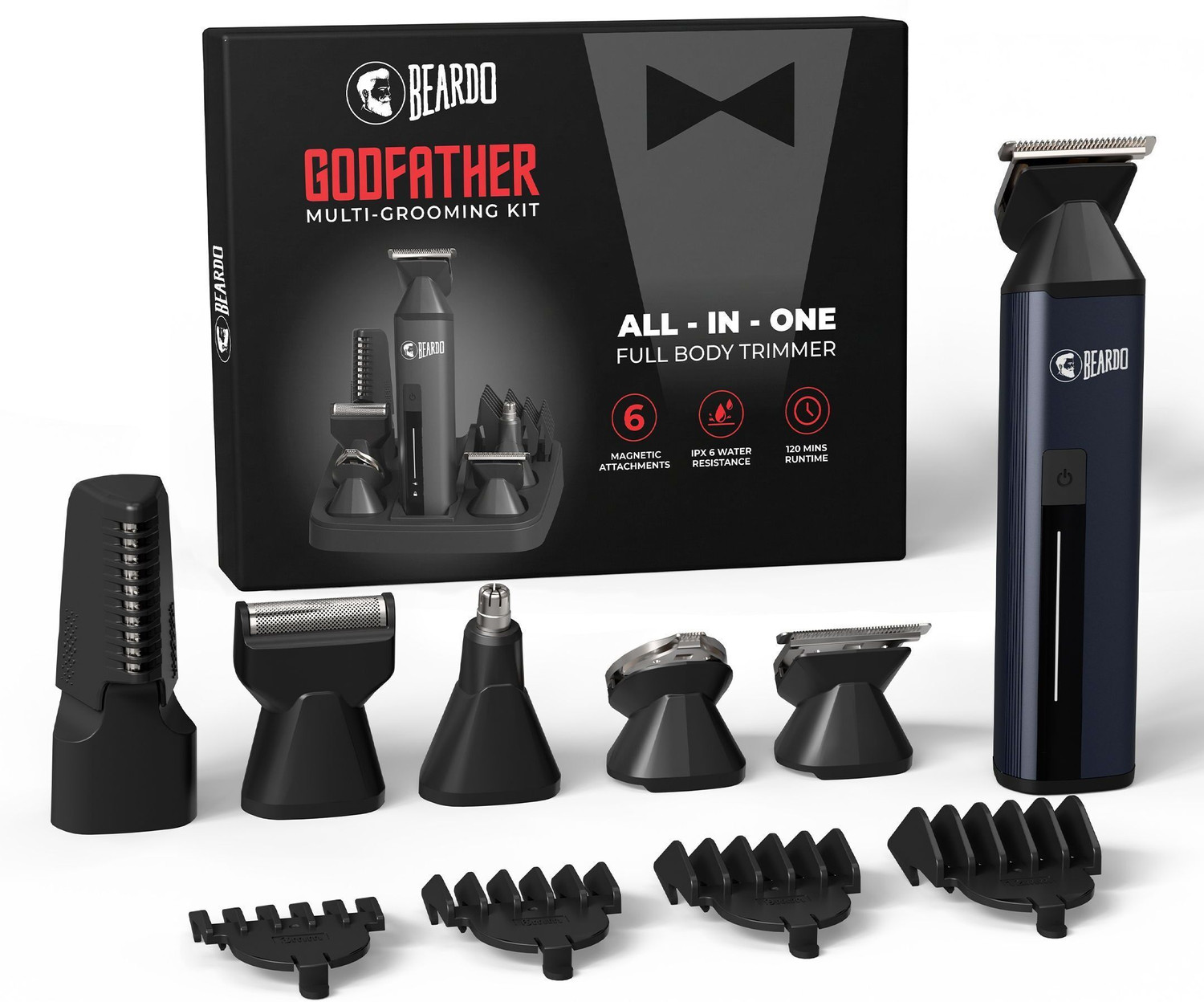 Image of PHILIPS Ultimate Precision | BeardSense Technology- Scans 125x /sec, adapts to density Fully Waterproof Grooming Kit 120 min Runtime 11 Length Settings (Silver)
