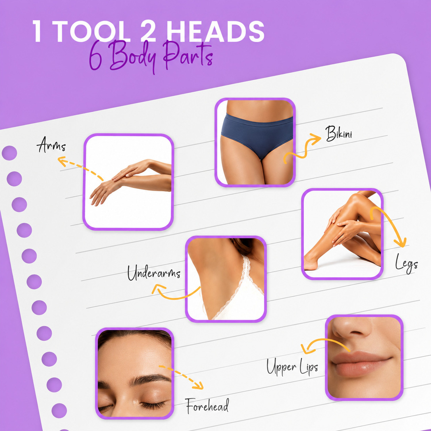 Image of Lunvix Bikini Trimmer for Women Electric Shaver for Face, Legs, Underarms & Pubic Hair Trimmer 60 min Runtime 0 Length Settings (Purple)