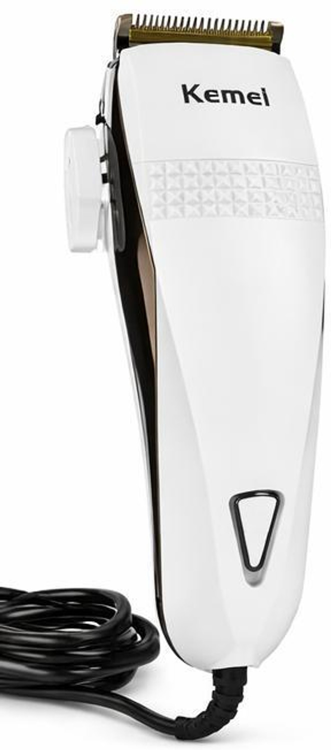 Image of Kemei km-4803 Heavy Duty Corded Hair Clippers for Barber Hair Trimmer Clippers Trimmer 0 min Runtime 4 Length Settings (White)