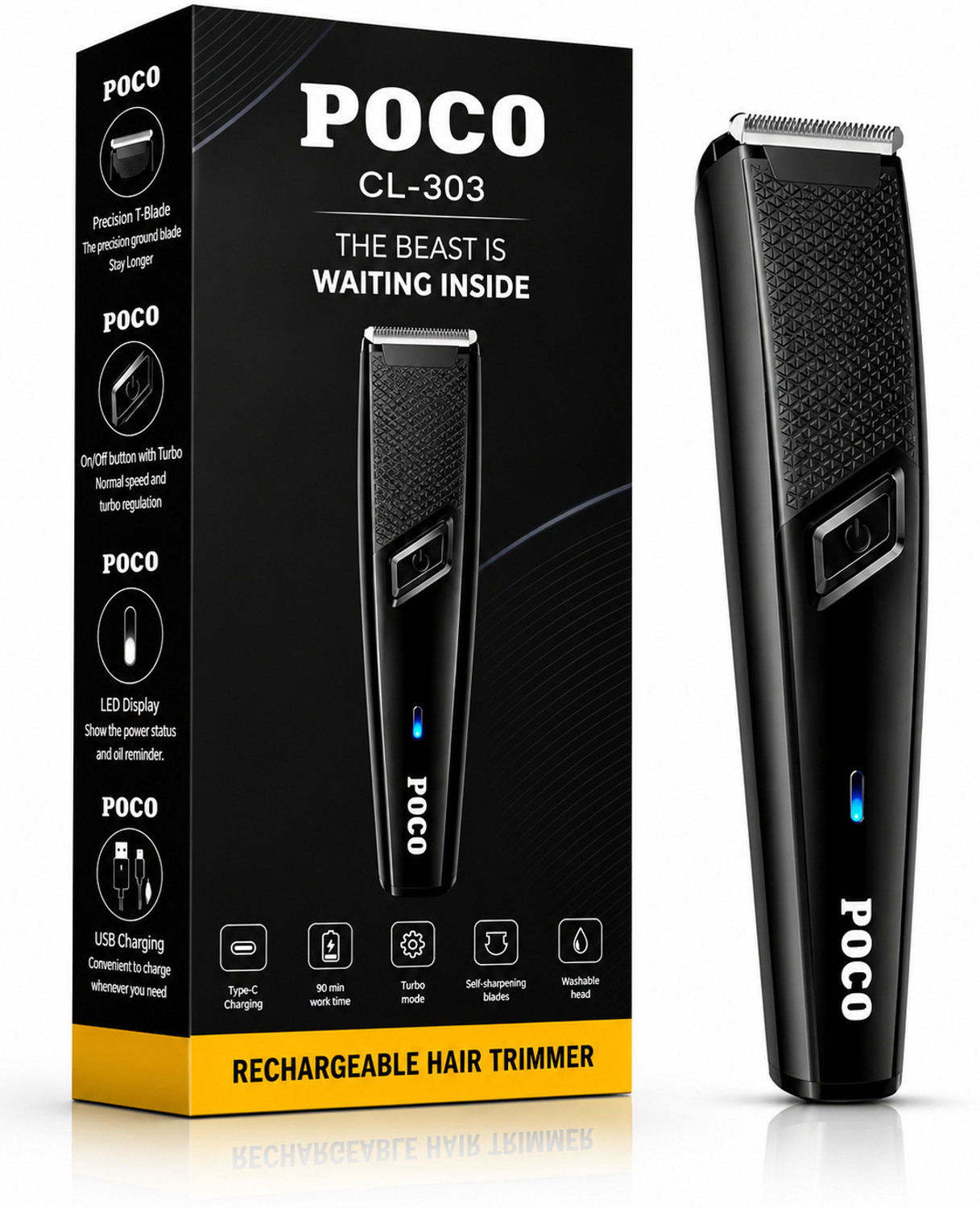 P0C0 PC-31 Cordless Hair Trimmer - Image 5